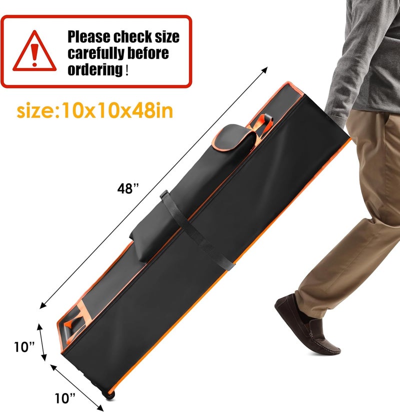 Amerbro 10 x 10 x 48in Canopy Bag Replacement for 10 x 10 Pop Up Canopy Tent with Roller Wheels - Canopy Carrying Bag with Handles - Pop Up Canopy Replacement Parts - 600D Waterproof Oxford Fabric - Image 2